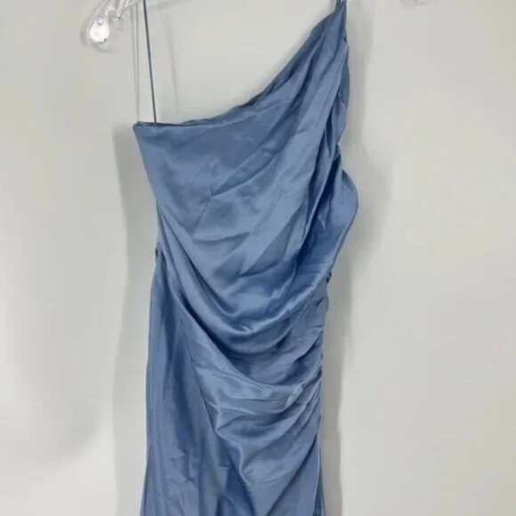 THE Sei X REVOVLE One Shoulder Midi Dress in Sky - Picture 5 of 6